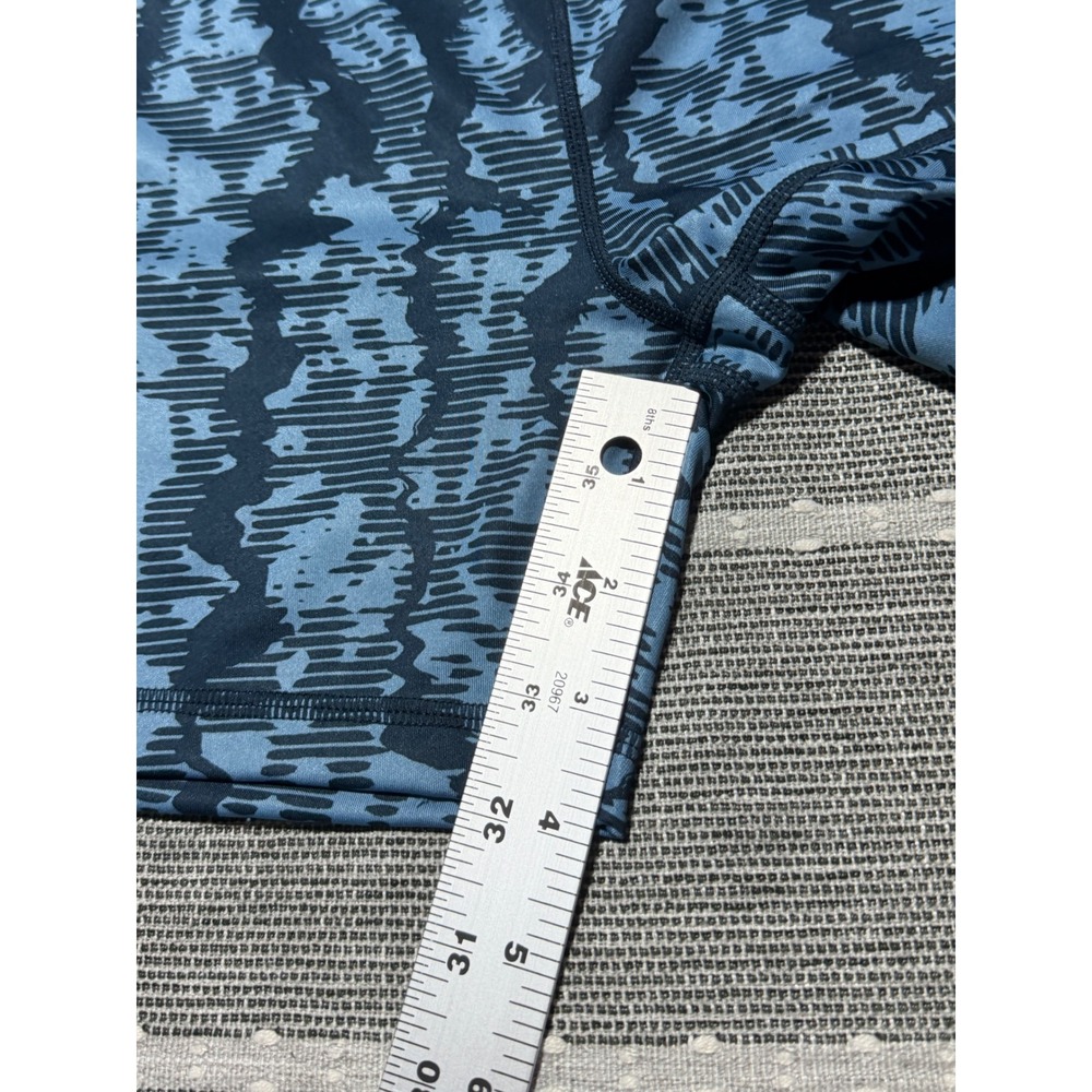 Nike Pro Dri-FIT Women Large Blue Abstract Graphic Compression Athletic Shorts - Picture 3 of 5